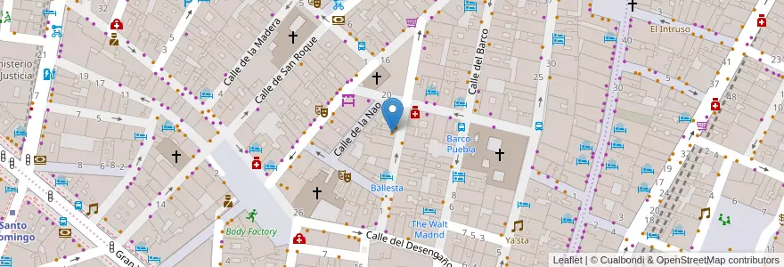 Mapa de ubicacion de B13 bar en Spanien, Autonome Gemeinschaft Madrid, Autonome Gemeinschaft Madrid, Área Metropolitana De Madrid Y Corredor Del Henares, Madrid.