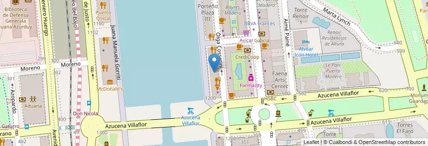 Mapa de ubicacion de BA Houses, Puerto Madero en アルゼンチン, Ciudad Autónoma De Buenos Aires, Comuna 1, ブエノスアイレス.