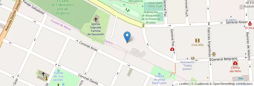 Mapa de ubicacion de Babett en アルゼンチン, フフイ州, Departamento Doctor Manuel Belgrano, Municipio De San Salvador De Jujuy.