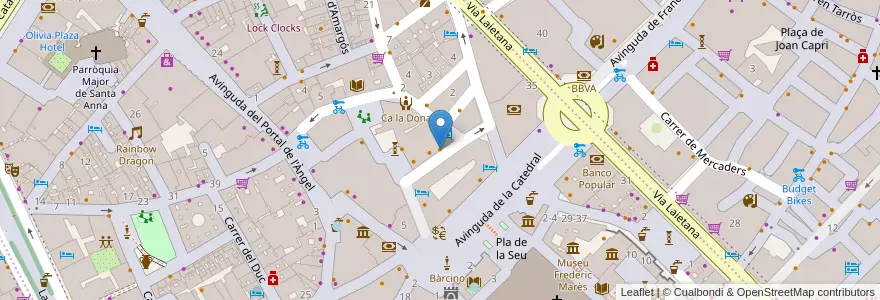 Mapa de ubicacion de Babia en 스페인, Catalunya, Barcelona, Barcelonès, 바르셀로나.