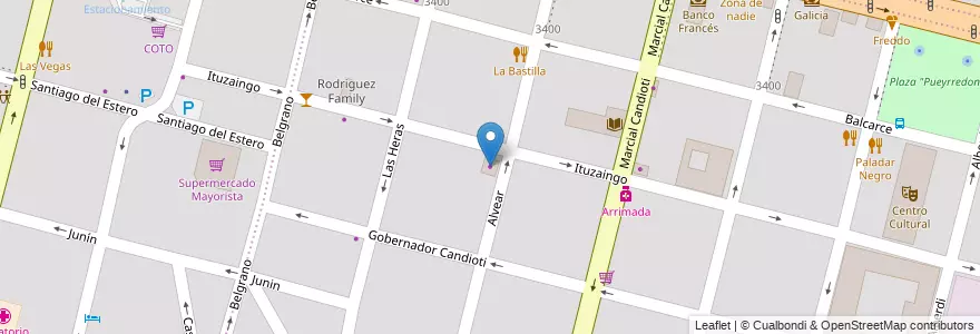 Mapa de ubicacion de Baby "Candioti's Best" Deli Store en Argentina, Santa Fe, Departamento La Capital, Santa Fe Capital, Santa Fe.