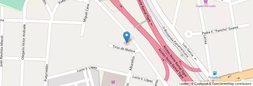 Mapa de ubicacion de Babysec en アルゼンチン, ブエノスアイレス州, Partido De Tigre, Tigre.