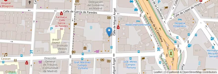 Mapa de ubicacion de Bacanal en Espanha, Comunidade De Madrid, Comunidade De Madrid, Área Metropolitana De Madrid Y Corredor Del Henares, Madrid.