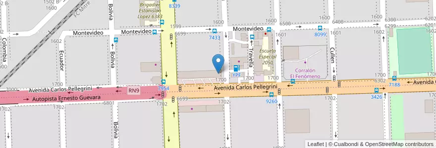 Mapa de ubicacion de Bacanal en 아르헨티나, Santa Fe, Departamento Rosario, Municipio De Rosario, 로사리오.
