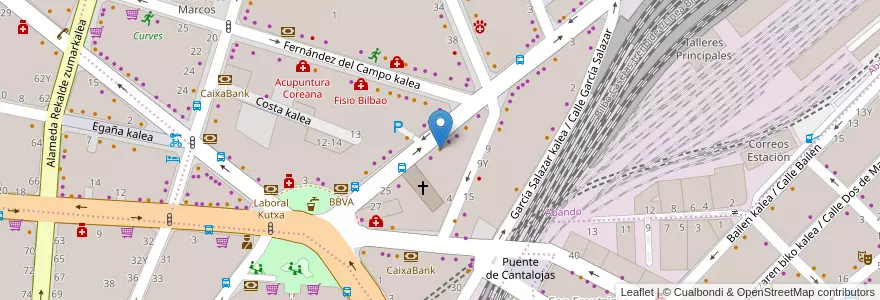 Mapa de ubicacion de Bacanalia Restaurante en Sepanyol, Negara Basque, Bizkaia, Bilboaldea, Bilbao.
