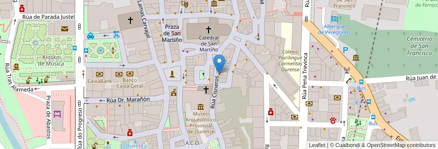 Mapa de ubicacion de Bacelo en スペイン, ガリシア州, オウレンセ, Ourense, オウレンセ.