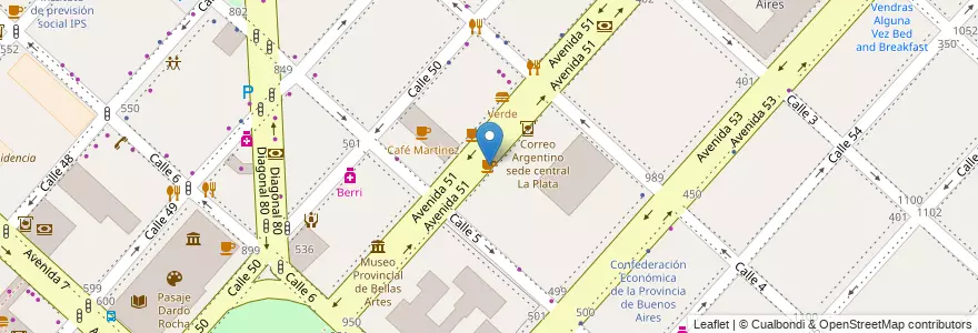 Mapa de ubicacion de Bachicha, Casco Urbano en Argentinien, Provinz Buenos Aires, Partido De La Plata, La Plata.