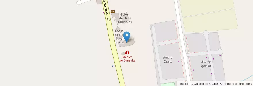 Mapa de ubicacion de Bachillerato Columna Cabot - Escuela, EGB3, Polimodal en Argentinië, San Juan, Chili, Iglesia.