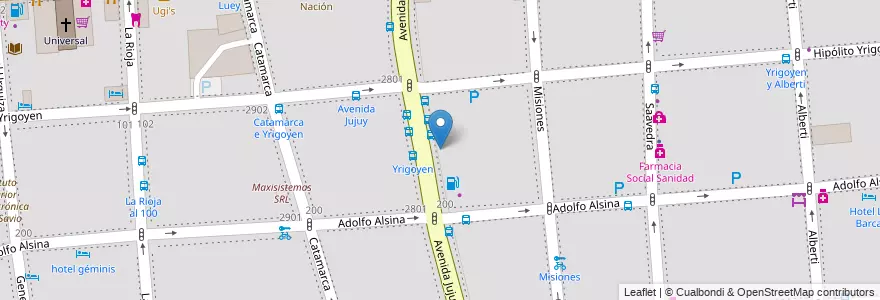 Mapa de ubicacion de Bachillerato con Orientación Artística 04 Xul Solar, Balvanera en 阿根廷, Ciudad Autónoma De Buenos Aires, Comuna 3, 布宜诺斯艾利斯.