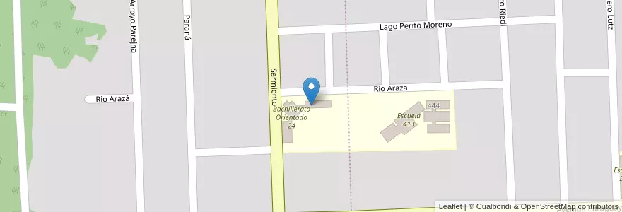 Mapa de ubicacion de Bachillerato Orientado 46 en Arjantin, Misiones, Departamento Eldorado, Municipio De Eldorado, Eldorado.