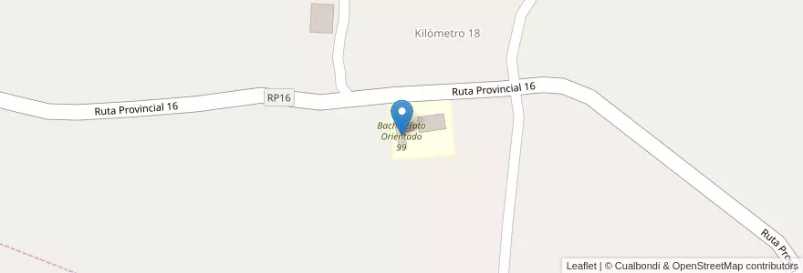 Mapa de ubicacion de Bachillerato Orientado 99 en Arjantin, Misiones, Departamento Montecarlo, Municipio De Puerto Piray.