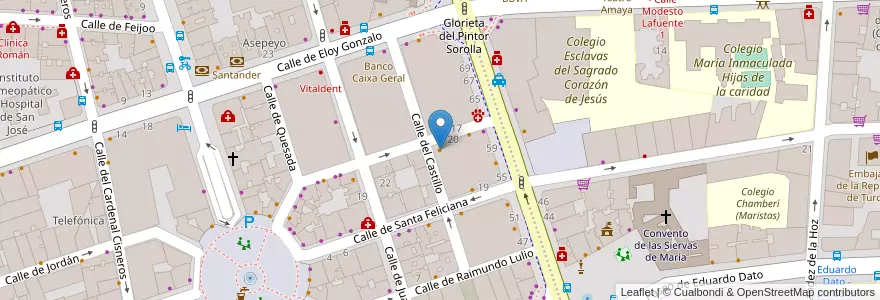 Mapa de ubicacion de Bacira en Испания, Мадрид, Мадрид, Área Metropolitana De Madrid Y Corredor Del Henares, Мадрид.