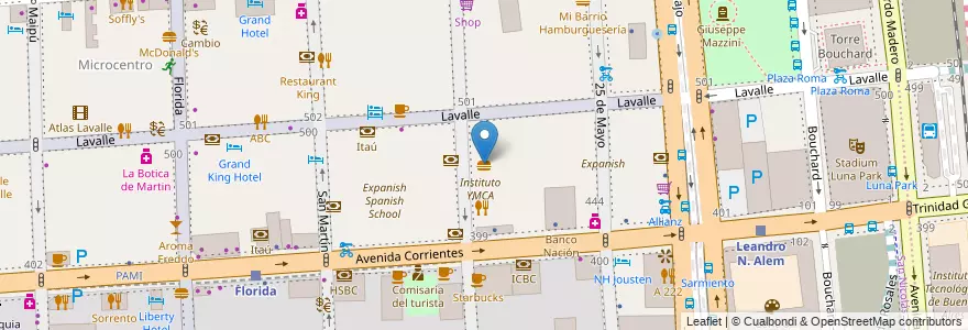 Mapa de ubicacion de Baguette, San Nicolas en Аргентина, Буэнос-Айрес, Comuna 1, Буэнос-Айрес.