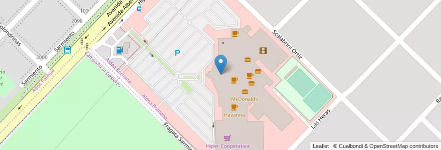 Mapa de ubicacion de Bahia Blanca Plaza Shopping en Arjantin, Buenos Aires, Partido De Bahía Blanca, Bahía Blanca.