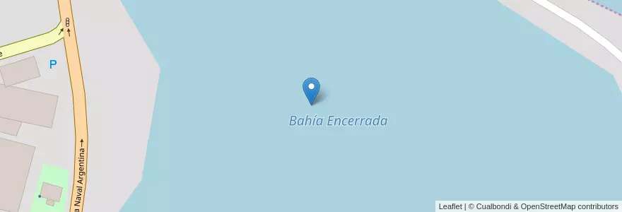 Mapa de ubicacion de Bahía Encerrada en Argentinien, Departamento Ushuaia, Chile, Feuerland, Ushuaia.