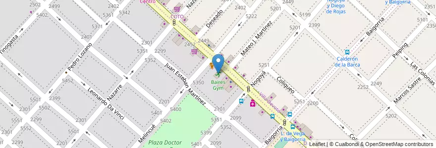 Mapa de ubicacion de Baires Gym, Villa Real en Argentina, Ciudad Autónoma De Buenos Aires, Buenos Aires, Comuna 10.