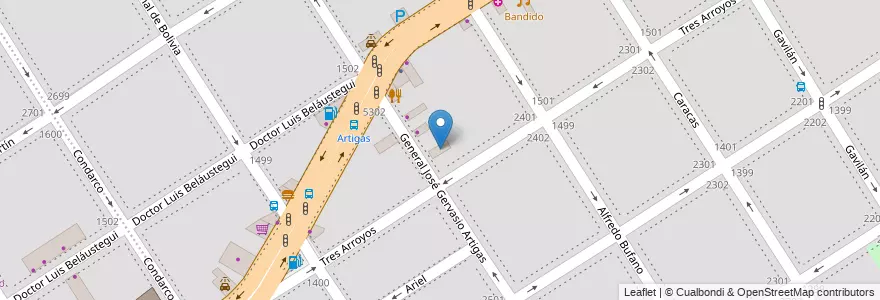 Mapa de ubicacion de Bajaj Centro de Entrenamiento, Villa General Mitre en アルゼンチン, Ciudad Autónoma De Buenos Aires, ブエノスアイレス, Comuna 11.