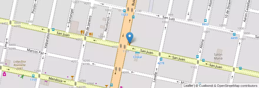 Mapa de ubicacion de Bajo Cero en الأرجنتين, سانتا في, Departamento Rosario, Municipio De Rosario, روساريو.
