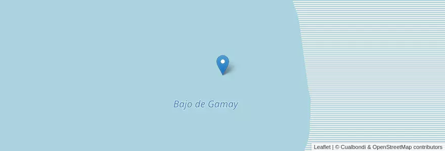 Mapa de ubicacion de Bajo de Gamay en 阿根廷, La Pampa, Municipio De General Acha, Departamento Utracán.
