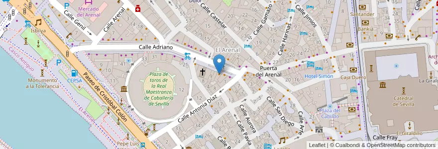 Mapa de ubicacion de Bajo Guía en Espanha, Andaluzia, Sevilla, Sevilla.