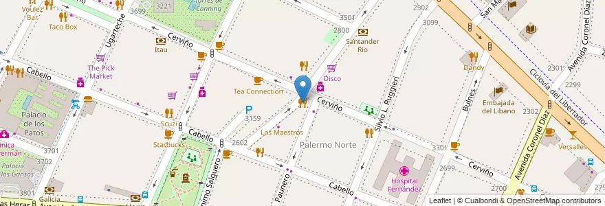 Mapa de ubicacion de Bakano Pizza, Palermo en Arjantin, Ciudad Autónoma De Buenos Aires, Buenos Aires, Comuna 14.