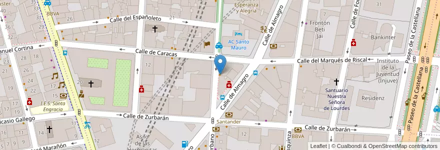 Mapa de ubicacion de Baker Street en 西班牙, Comunidad De Madrid, Comunidad De Madrid, Área Metropolitana De Madrid Y Corredor Del Henares, Madrid.