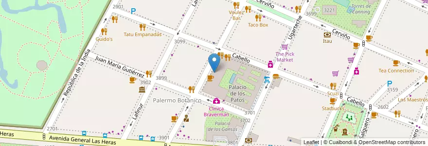 Mapa de ubicacion de Bakunin, Palermo en Argentinien, Ciudad Autónoma De Buenos Aires, Buenos Aires, Comuna 14.