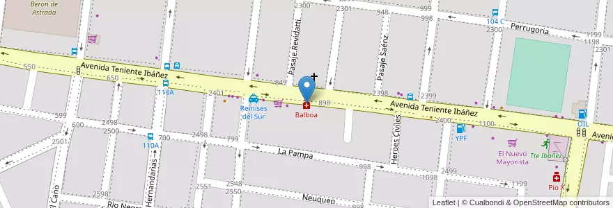 Mapa de ubicacion de Balboa en Arjantin, Corrientes, Departamento Capital, Corrientes, Corrientes.