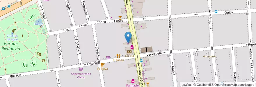 Mapa de ubicacion de Balcarce, Caballito en アルゼンチン, Ciudad Autónoma De Buenos Aires, Comuna 5, ブエノスアイレス.