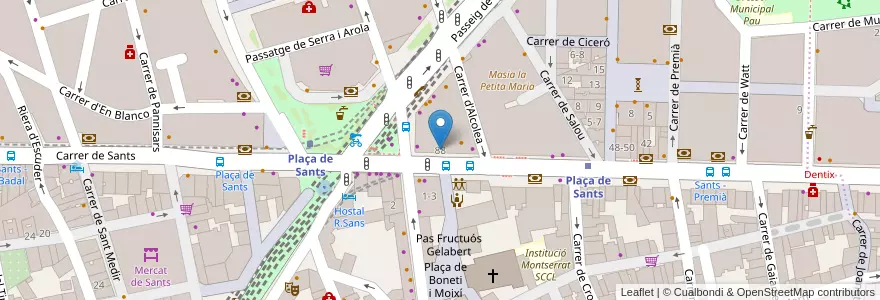 Mapa de ubicacion de Ball centre en إسبانيا, كتالونيا, برشلونة, بارسلونس, Barcelona.