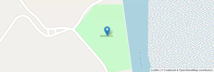 Mapa de ubicacion de balneario en 아르헨티나, 부에노스아이레스주, Partido De Baradero.