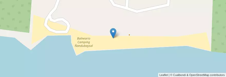 Mapa de ubicacion de Balneario Camping Ñandubaysal en الأرجنتين, إنتري ريوس, Departamento Gualeguaychú, Distrito Costa Uruguay Norte, Gualeguaychú.
