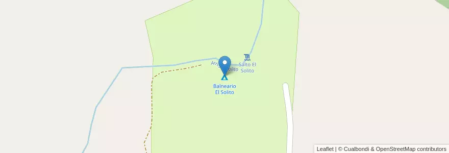 Mapa de ubicacion de Balneario El Solito en アルゼンチン, ミシオネス州, Departamento San Ignacio, Municipio De Colonia Polana.