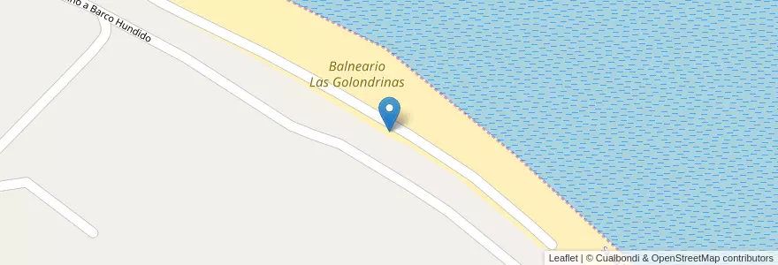 Mapa de ubicacion de Balneario Las Golondrinas en Argentina, Santa Cruz, Deseado, Santa Marta.