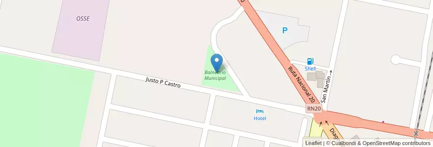 Mapa de ubicacion de Balneario Municipal en Arjantin, San Juan, Şili, Caucete.