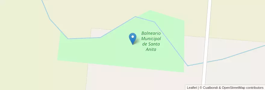 Mapa de ubicacion de Balneario Municipal de Santa Anita en Argentina, Entre Ríos, Departamento Uruguay, Distrito Genacito.