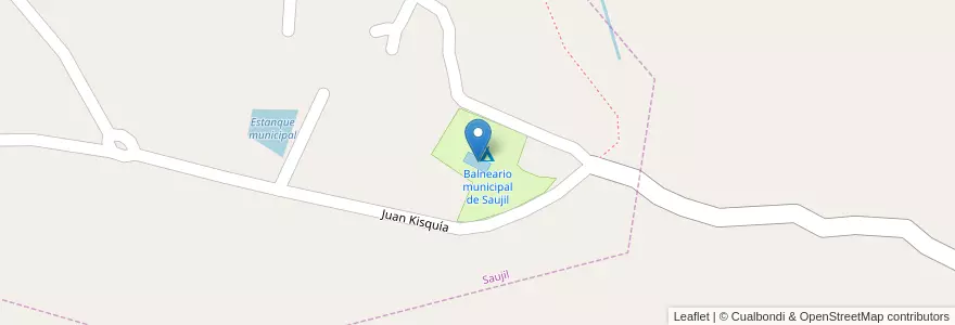 Mapa de ubicacion de Balneario Municipal de Saujil en アルゼンチン, カタマルカ州, Departamento Pomán, Municipio De Saujil, Saujil.