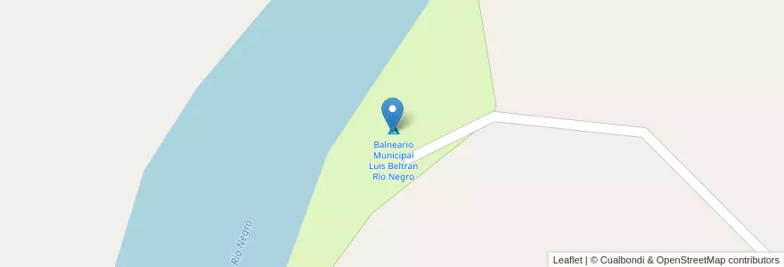 Mapa de ubicacion de Balneario Municipal Luis Beltran Río Negro en Argentina, Provincia Di Río Negro, Departamento Avellaneda.