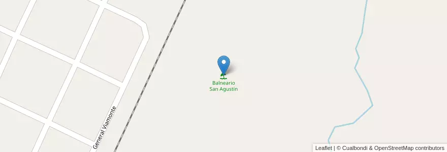 Mapa de ubicacion de Balneario San Agustín en 아르헨티나, 부에노스아이레스주, Partido De Balcarce.