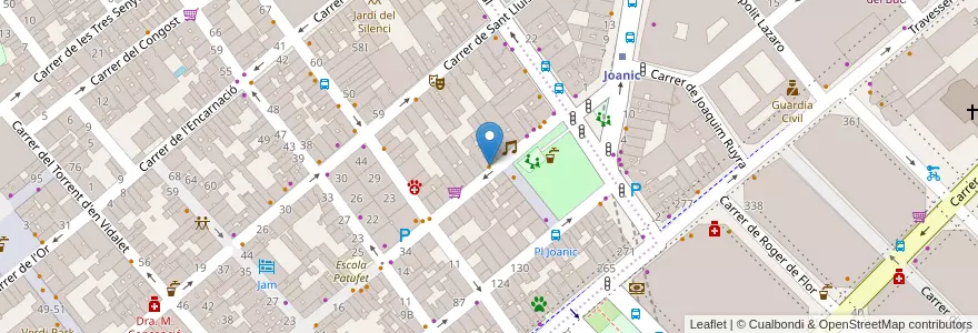 Mapa de ubicacion de Baloo en اسپانیا, Catalunya, Barcelona, Barcelonès, Barcelona.