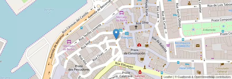 Mapa de ubicacion de Baluca en Spanje, Vigo.