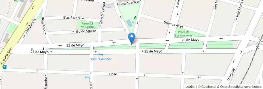 Mapa de ubicacion de BAMBI en Argentinien, Jujuy, Departamento San Pedro, Municipio De San Pedro De Jujuy.