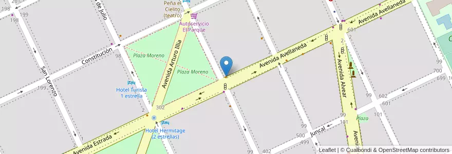 Mapa de ubicacion de Bamboo Pizza en アルゼンチン, ブエノスアイレス州, Partido De Tandil, Tandil.