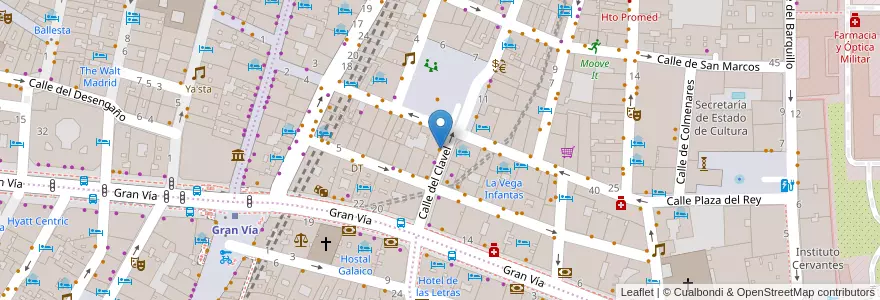 Mapa de ubicacion de Bambú Box en إسبانيا, منطقة مدريد, منطقة مدريد, Área Metropolitana De Madrid Y Corredor Del Henares, مدريد.