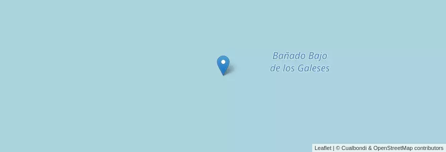 Mapa de ubicacion de Bañado Bajo de los Galeses en Argentinien, Chile, Chubut, Departamento Sarmiento.