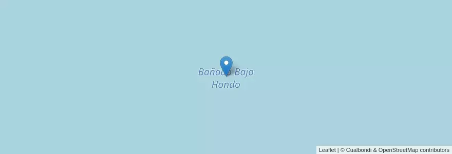 Mapa de ubicacion de Bañado Bajo Hondo en Argentinien, Chile, Chubut, Departamento Sarmiento.