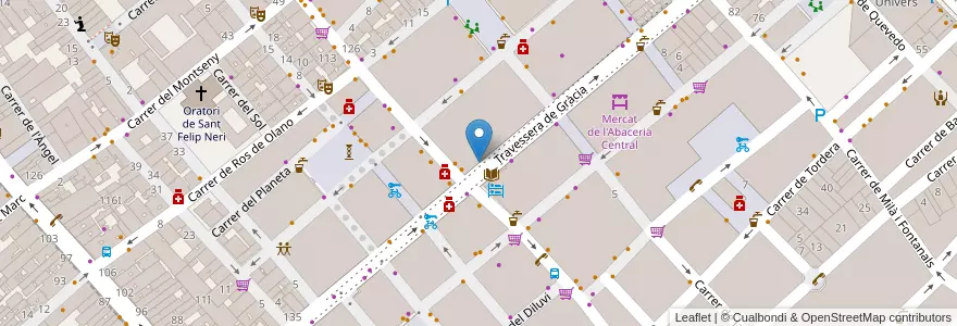 Mapa de ubicacion de Banc de Sabadell en 西班牙, Catalunya, Barcelona, Barcelonès, Barcelona.