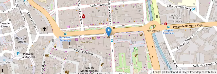 Mapa de ubicacion de Banc Sabadell en 西班牙, Aragón, Huesca, Hoya De Huesca / Plana De Uesca, Huesca.