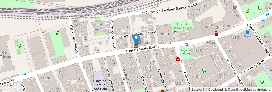 Mapa de ubicacion de Banc Sabadell en Espanha, Catalunha, Barcelona, Barcelonès, L'Hospitalet De Llobregat.