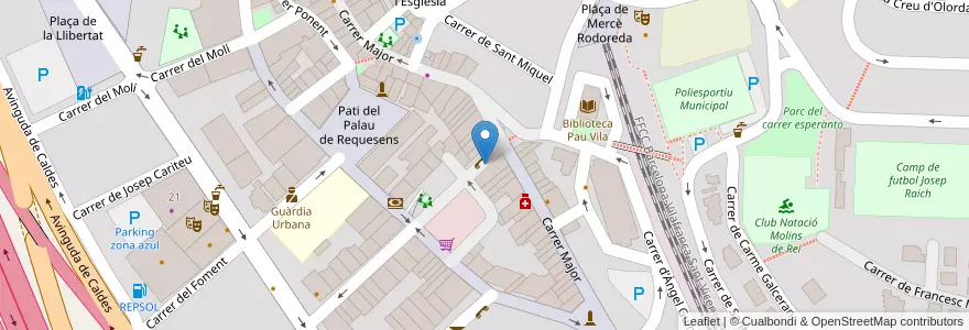 Mapa de ubicacion de Banc Sabadell en Espanha, Catalunha, Barcelona, Baix Llobregat, Molins De Rei.